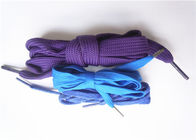 Long Polyester Colored Elastic Shoe Laces , Waxed Shoe Laces Flat