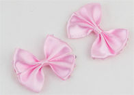 Pink Tie Christmas Ribbon Bow Tie , Satin Ribbon Bows Eco Friendly