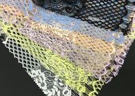 Customized Color Fashion Lingerie Lace Fabric Beads / Rhinestones Decoration