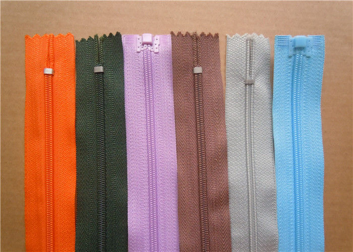 Heavy Duty Invisible Zipper For Jackets , Two Way Separating Zipper
