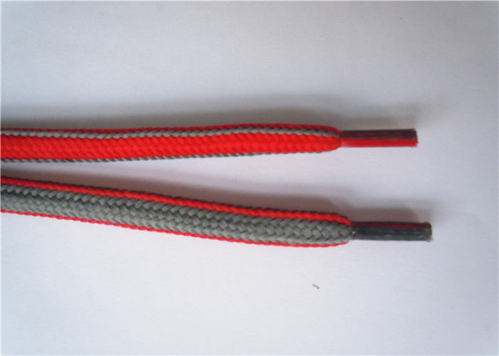 Lightweight Flat Shoe Laces No Slip , Red Shoe Laces For Boots