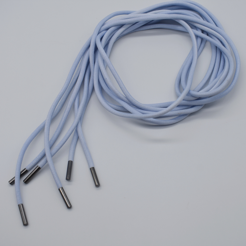 Soft Woven Nylon Cord Metal Tips Drawcords For Clothing Hoodie Jacquard Trouser