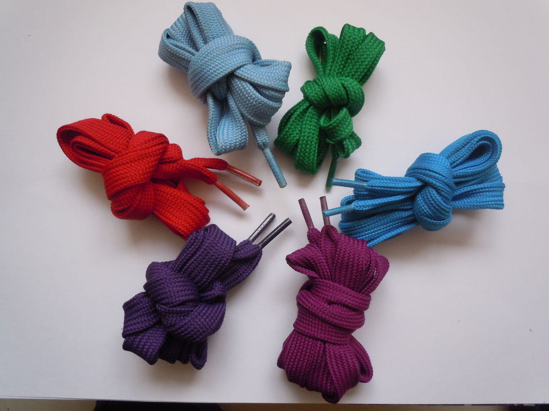 Custom printed rainbow design Nylon / polyester shoe lace , running shoe laces