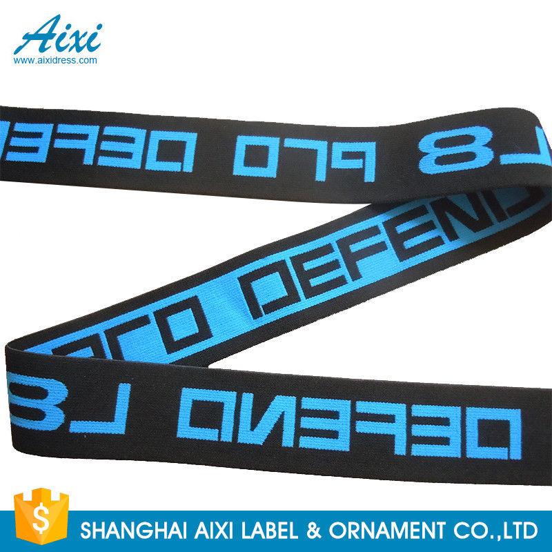 Colored Garment Woven Jacquard Elastic Waistband For Underwear , Neck Tape