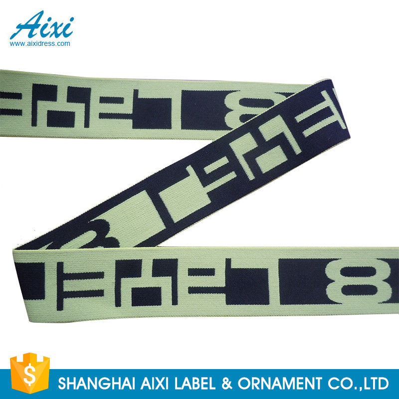 Printed Elastic Waistband 20MM - 50MM Jacquard Elastic Waistband For Underwear / Cothing